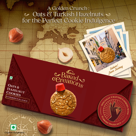 Sunfeast Baked Creations Oats & Hazelnut Cookies