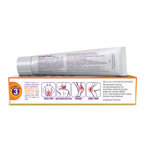 Volini Activ Pain Relief Gel