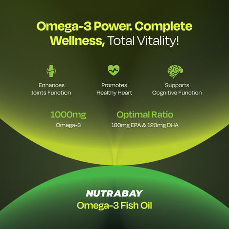 Nutrabay Wellness Omega 3 Fish Oil 1000Mg 60Capsules