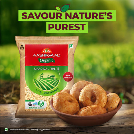 Aashirvaad Organic Urad Dal (Split) | 100% Organic | Rich in Protein