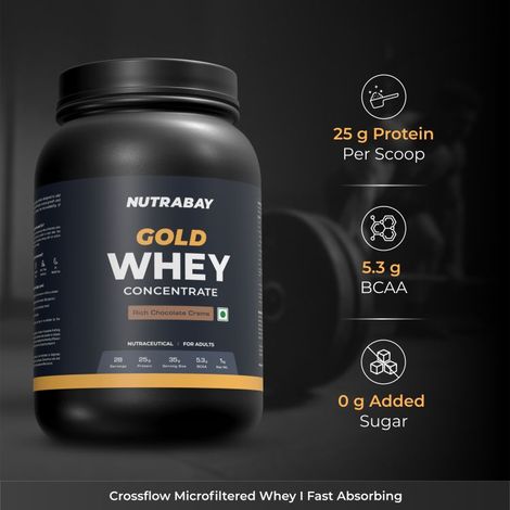 Nutrabay Gold Concentrate Whey Protein Rich Chocolate Creme