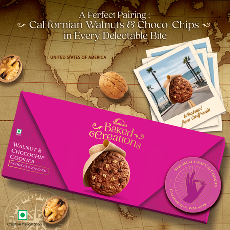 Sunfeast Baked Creations Walnut & Choco Chip Cookies