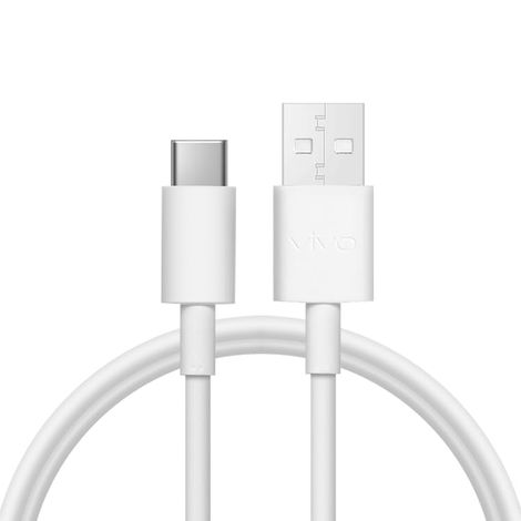 Sounce 80W USB Type-C Charging Cable for Vivo & Iqoo | Fast Charging | Data Sync | 5G - White