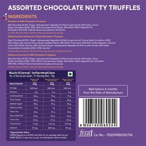 Nova Nova Assorted Nutty Chocolate Truffles Gift Box