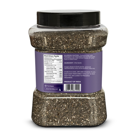 Farmley Premium Natural Chia Seeds Jar Rich In Protein & Fiber