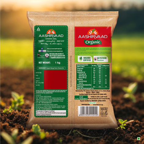 Aashirvaad Organic Chana Dal (Split) | 100% Organic Chana Dal Rich in Protein