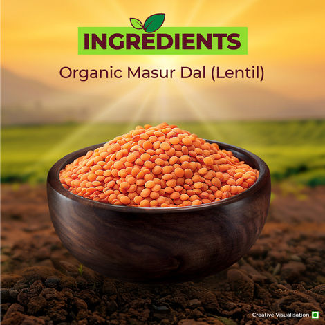 Aashirvaad Organic Unpolished Masur Dal | 100% Organic Red Lentil | Rich in Protein