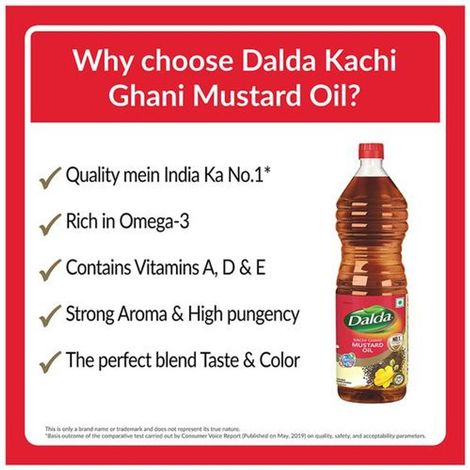 Dalda Kachi Ghani Mustard Oil 1L (Pet bottle)