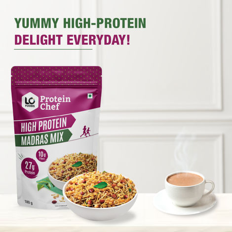 Protein Chef Madras High Protein Mixture Namkeen (Healthy Snacks - No Transfat, No Preservatives)