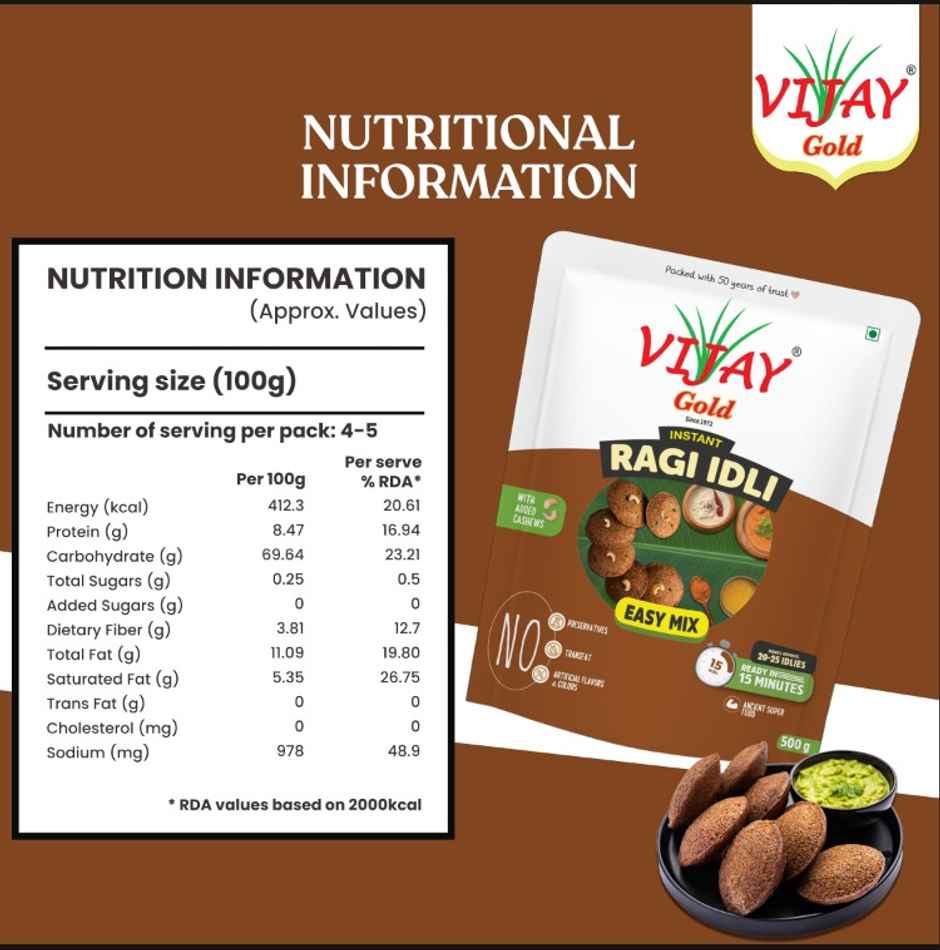 Vijay Gold Ragi Idli Mix