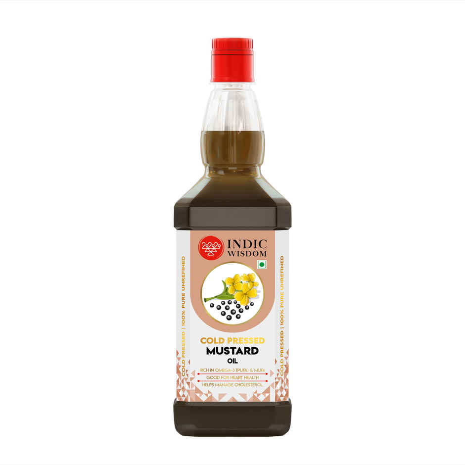 INDIC WISDOM Cold Pressed Mustard Oil | Pure & Unrefined Sarson Oil