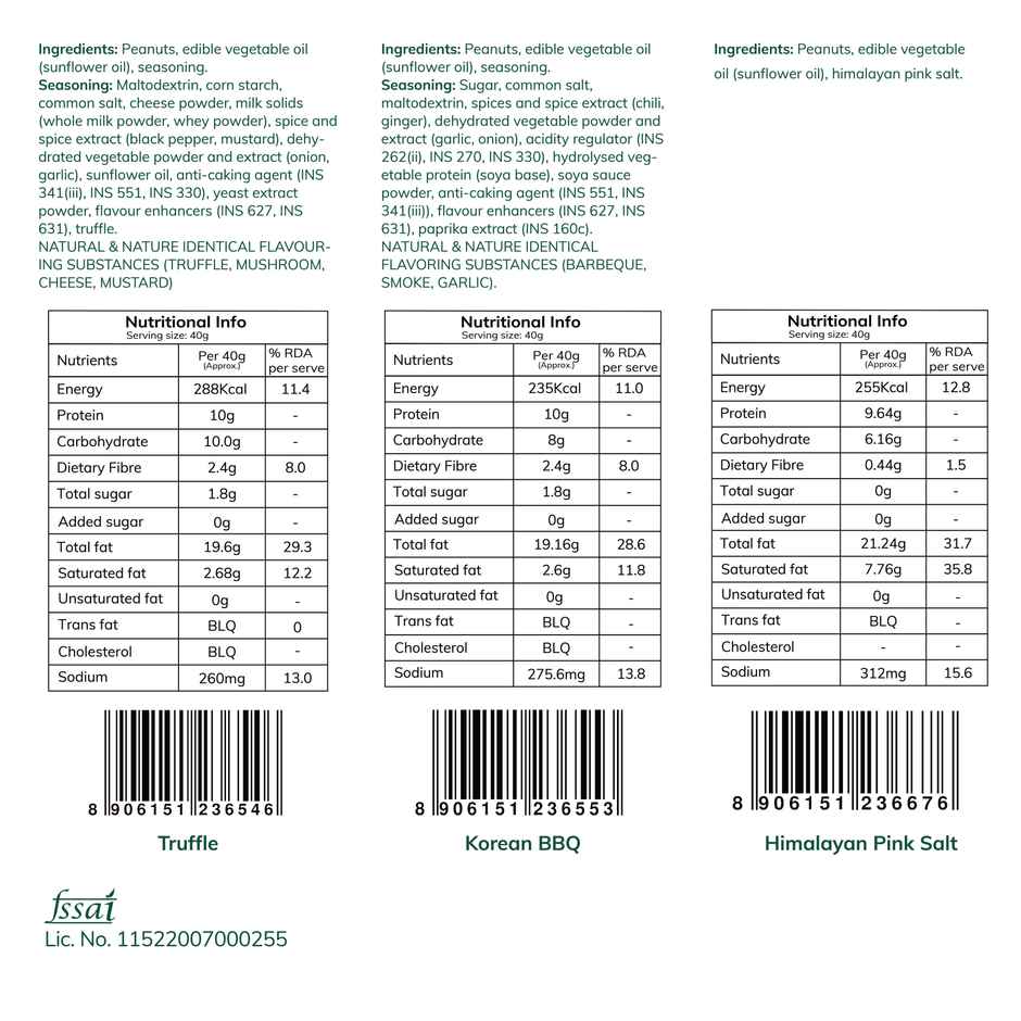 Snackible Peanuts | Roasted - High Protein - No Palm Oil