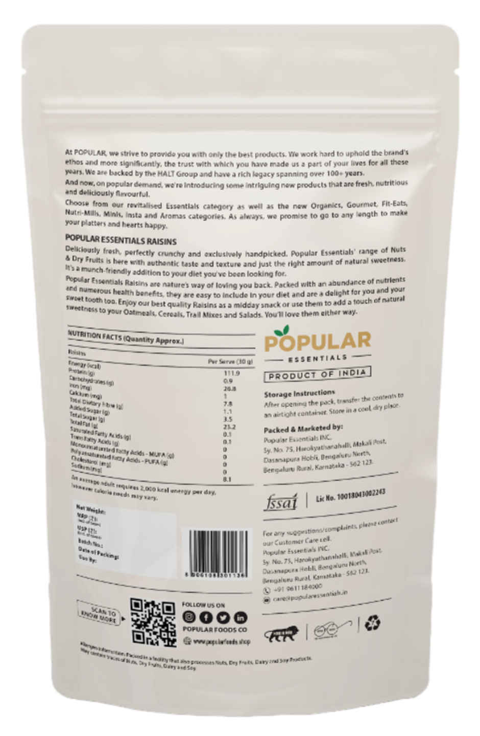 Popular Essentials Dry Grapes/Raisins