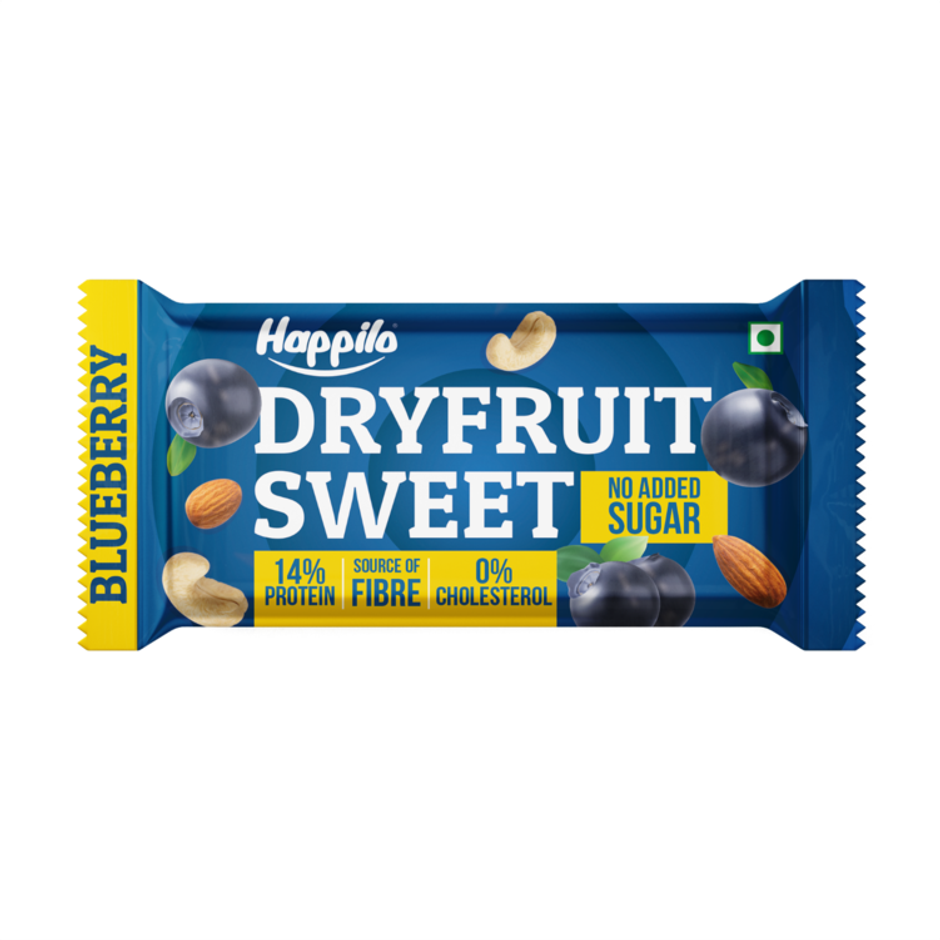 Happilo Premium Blueberries Healthy Dry Fruit Bar