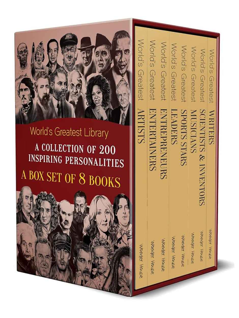 World's Greatest Library A Collection Of 200 Inspiring Personalities (Box Set Of 8 Biographies)