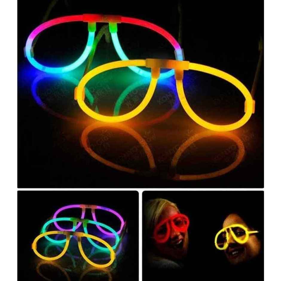 Glow In The Dark Eye Glasses/Goggles For Party | Colour May Vary | Se7en