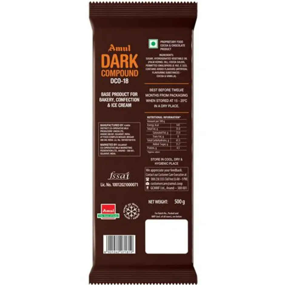 Amul Dark Compound Chocolate Slab
