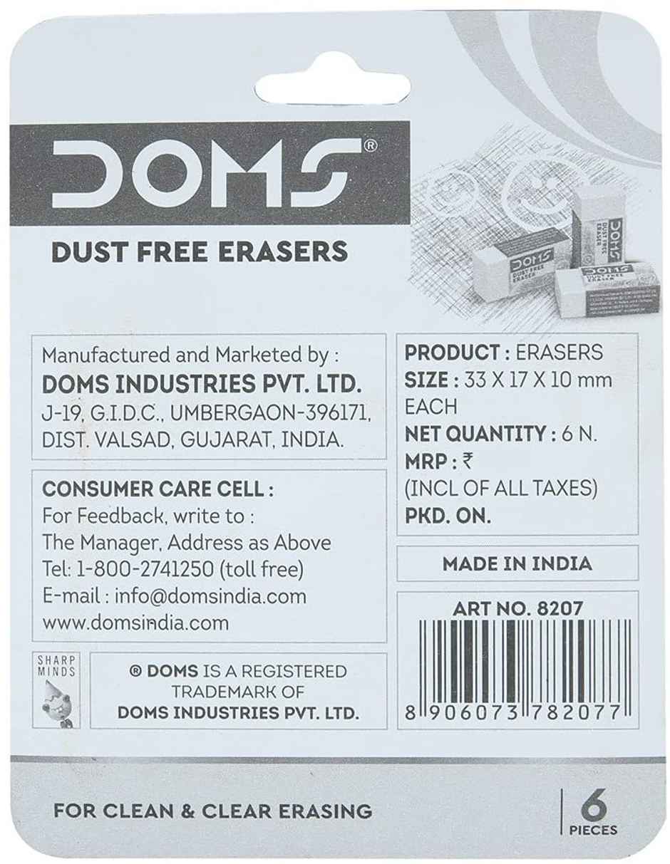Doms Dust Free Eraser - Efficient and Clean Erasing