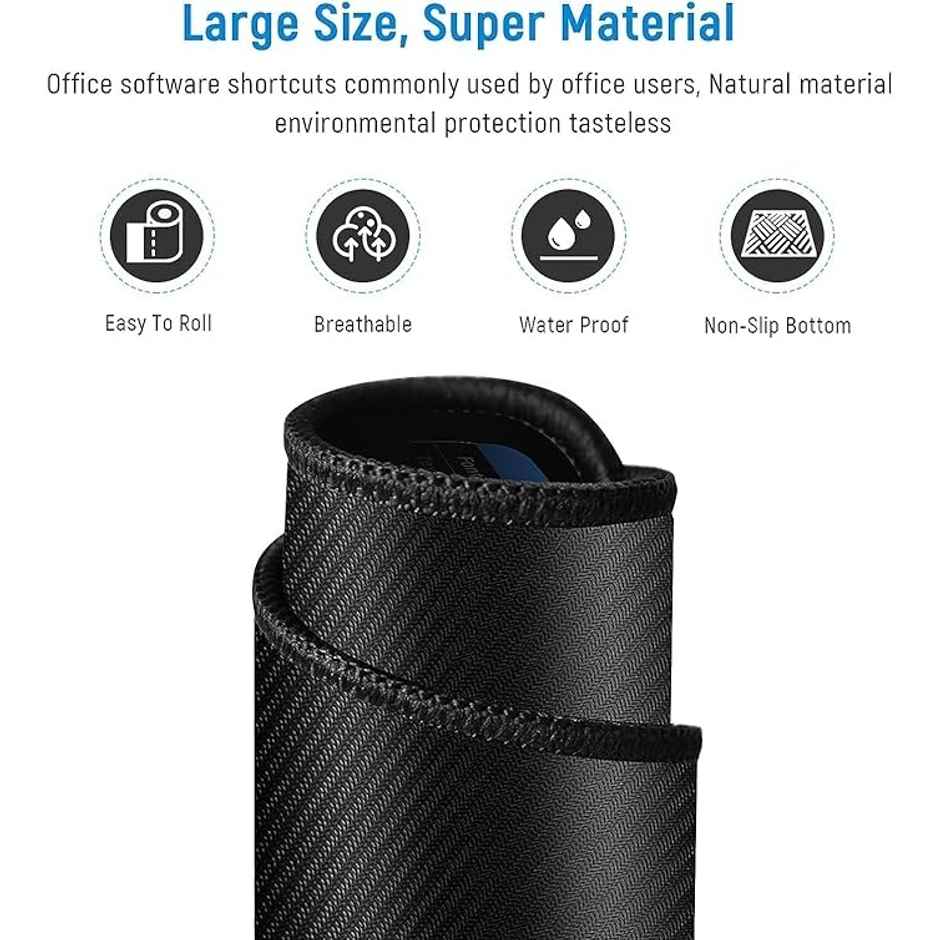 Sounce Gaming Mouse Pad with Smooth Mouse Control | Anti Slip Rubber Base - Black