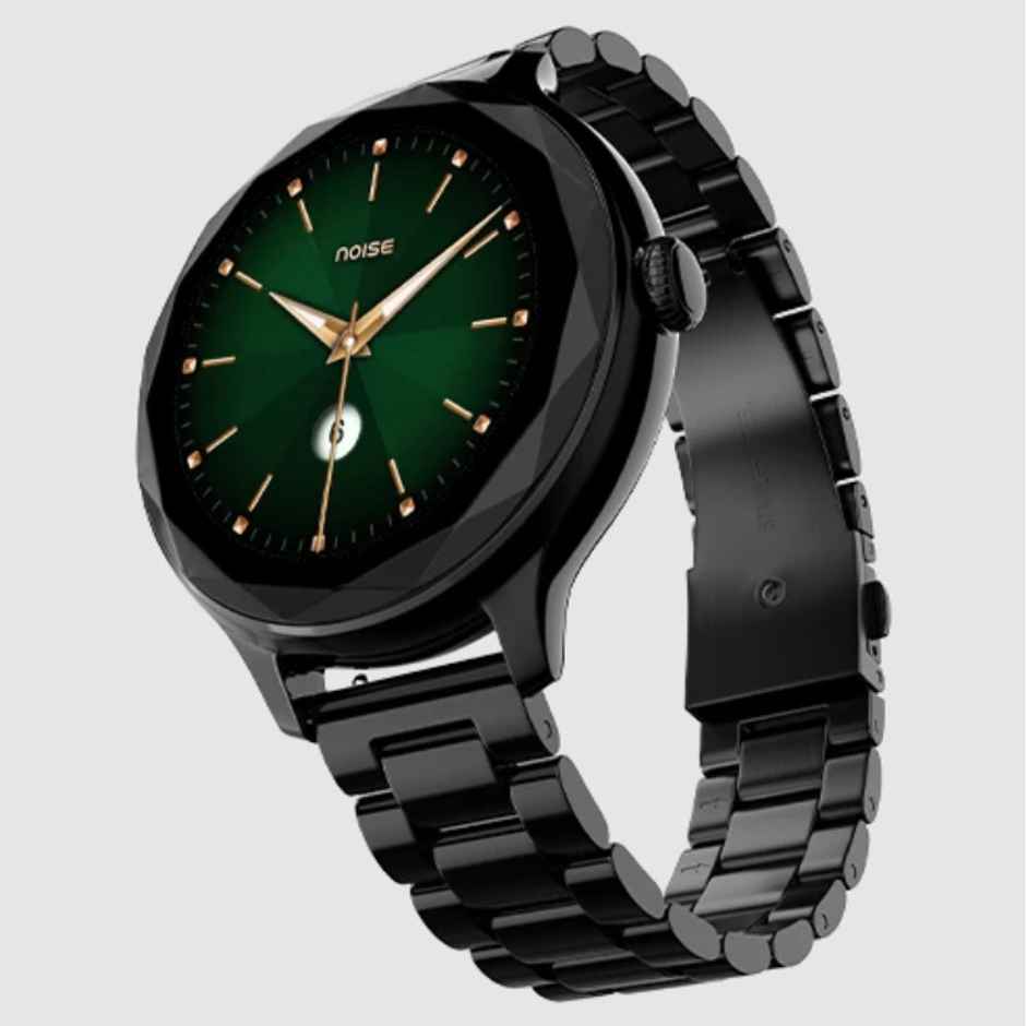 Noise Grace Women's Collection 1.1 AMOLED Display with Diamond Cut Metal Dial - Jet Black