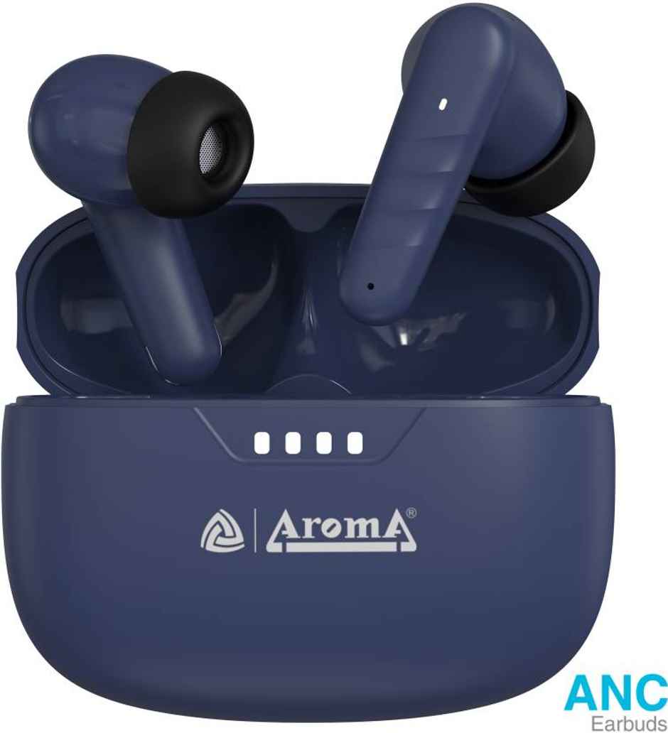 Aroma Nb138 Ascrow - 70 Hours Playback | TWS | Fast Charging | ANC With 32dB Noise Cancellation | Blue