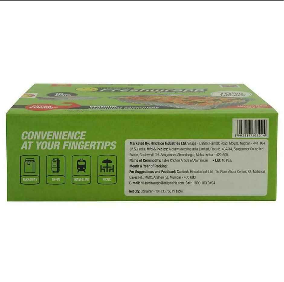 Freshwrapp Aluminium Containers | 750 ml