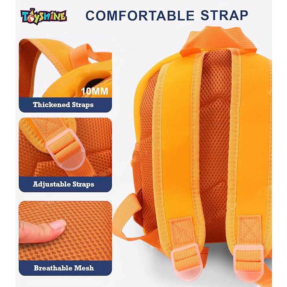 Toyshine Fun Animals Tiger Backpacks for Kids - Mini Size - Orange