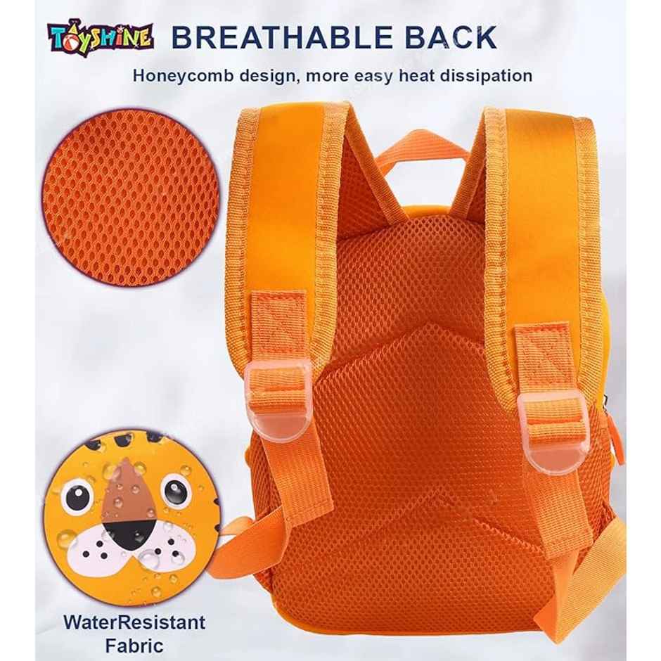 Toyshine Fun Animals Tiger Backpacks for Kids - Mini Size - Orange