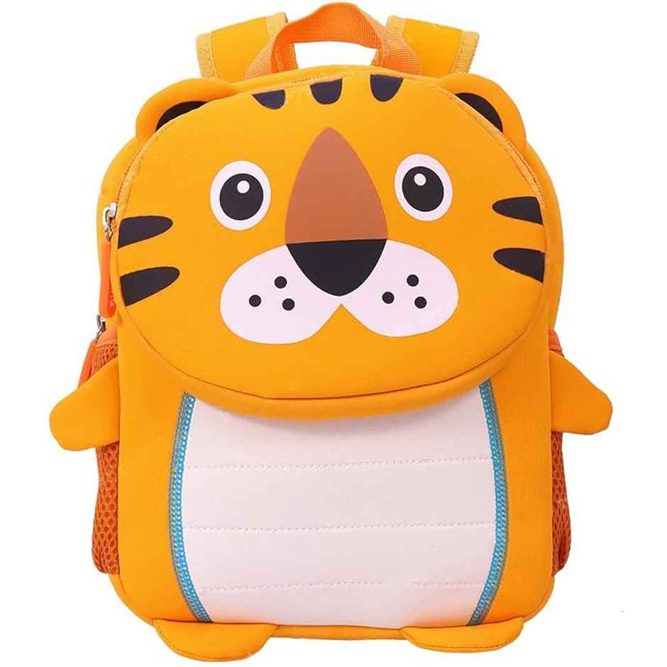 Toyshine Fun Animals Tiger Backpacks for Kids - Mini Size - Orange