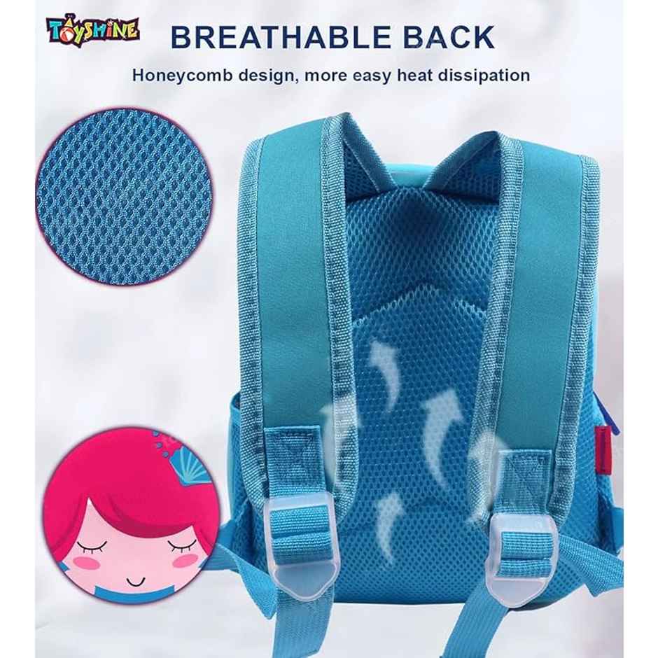 Toyshine 12" Cute Myramid Face Backpack for Kids | Mini Size - Blue