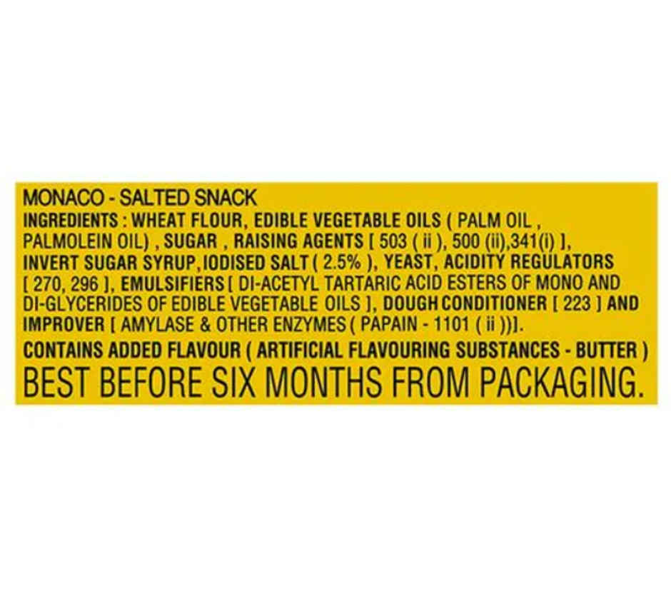 Parle Monaco Classic Salted Plain Crackers | Trans Fat-free Combo