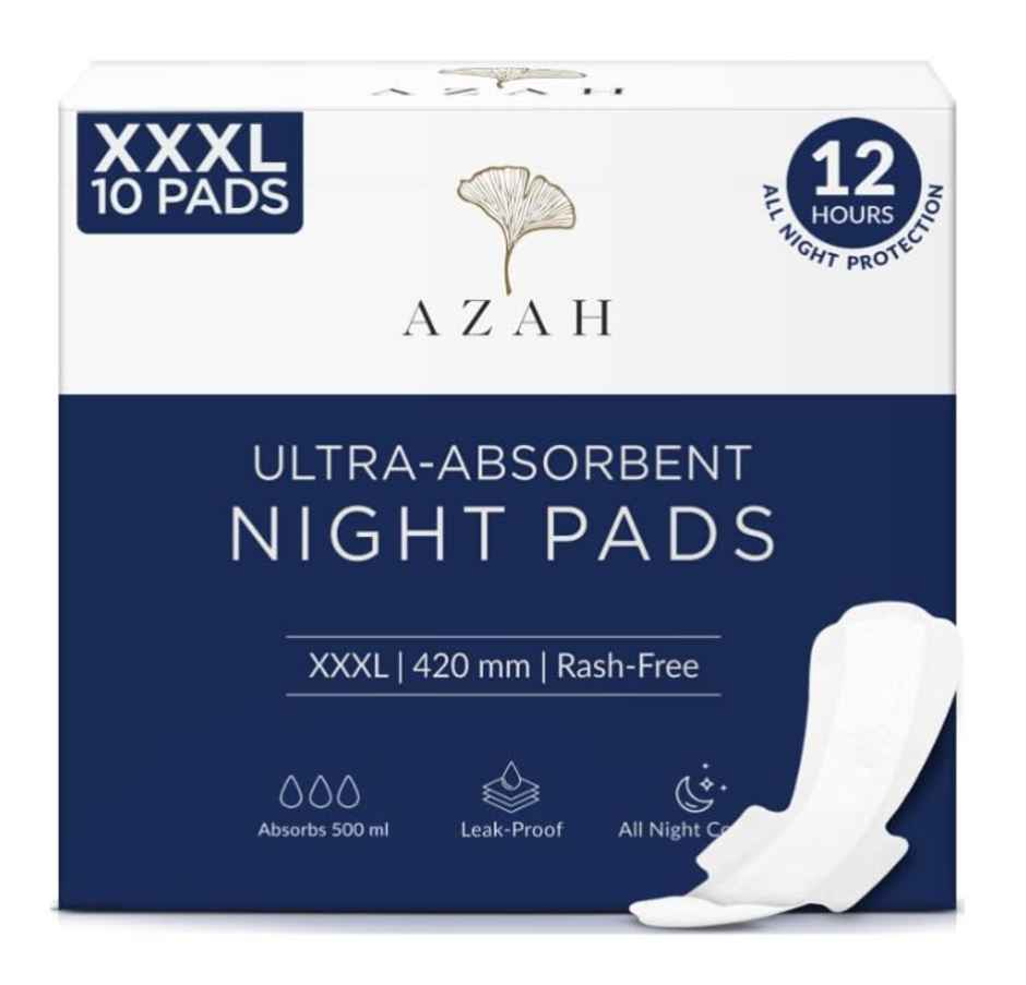  Azah Rash Free Night Sanitary Pads - XXXL