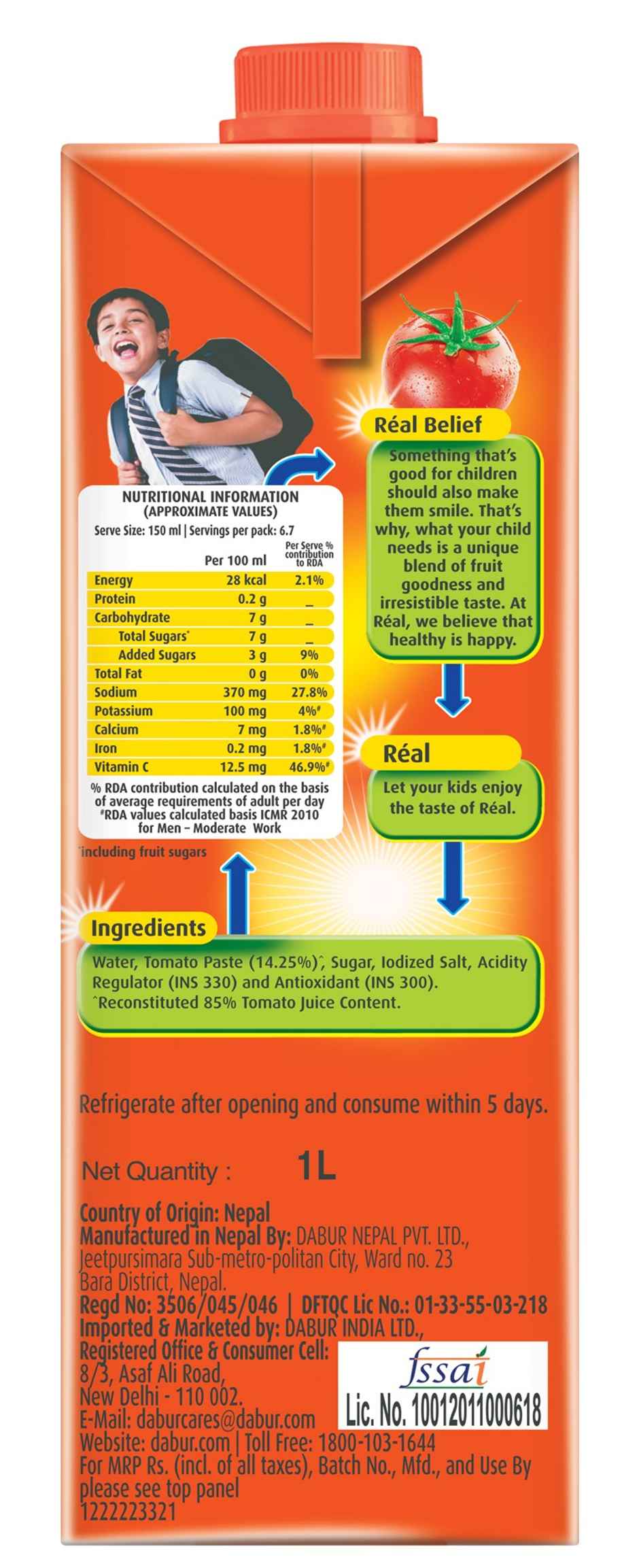 Real Fruit Power -Tomato Juice