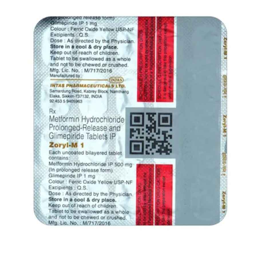 Zoryl-M 1 Tablet PR