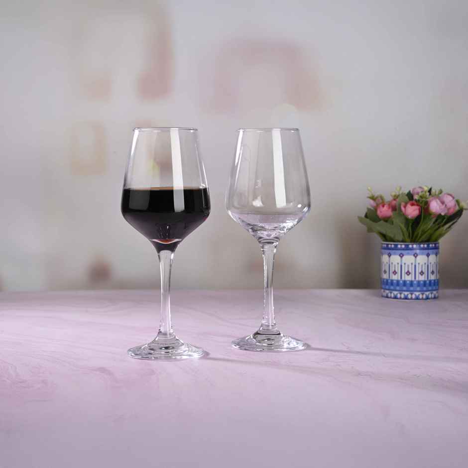 Infinity Wine Glass Set | Durable & Elegant | Set of 2 | 360 ml | Sanjeev Kapoor