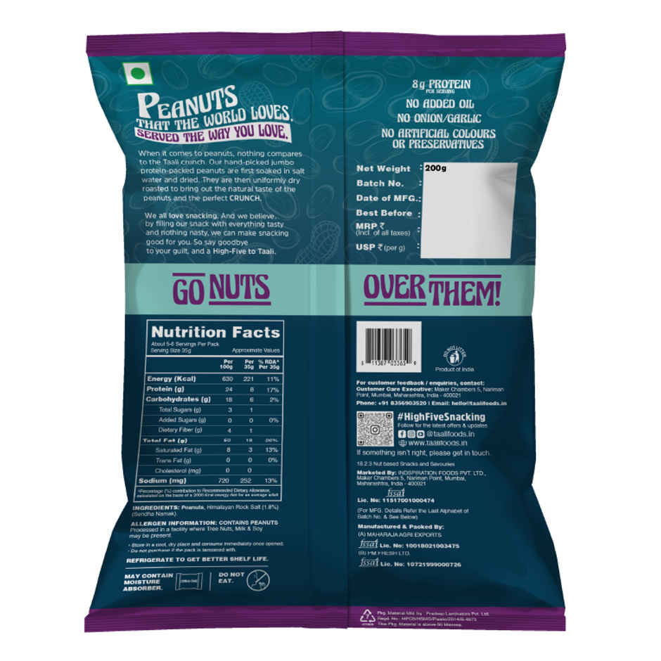 Taali Jumbo Khari Sing with Himalayan Rock Salt, Roasted Peanuts, No Palm Oil