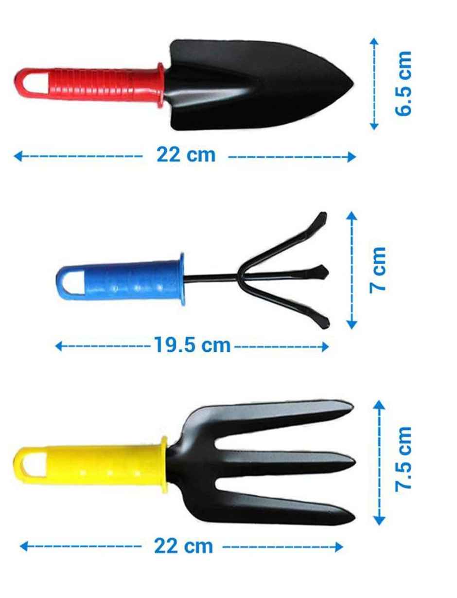 Daluci Gardening Tools Set - Small and Big Trowel | Cultivator | Weeder | Fork and Pruners