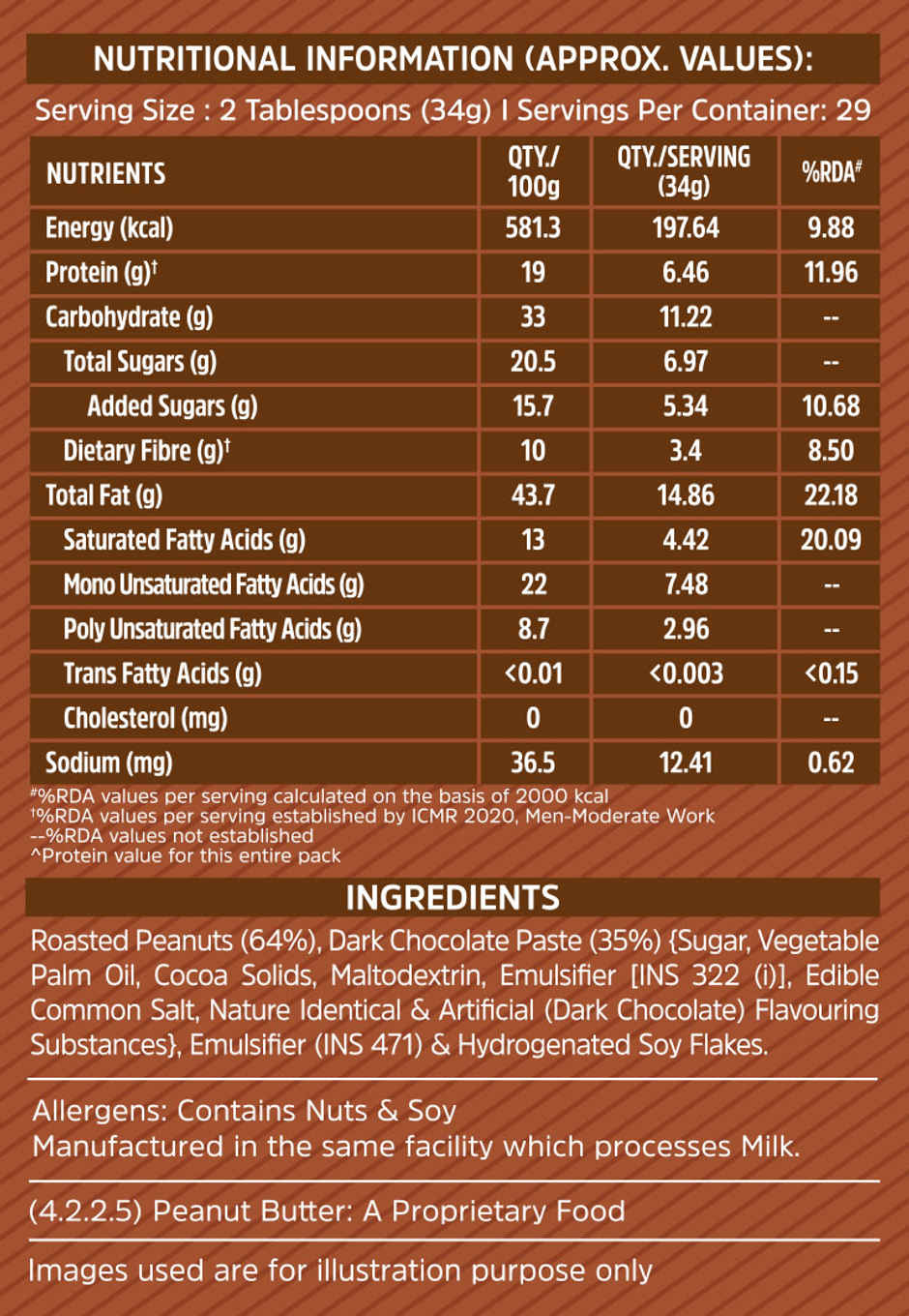 MuscleBlaze Chocolate Peanut Butter (Crunchy)