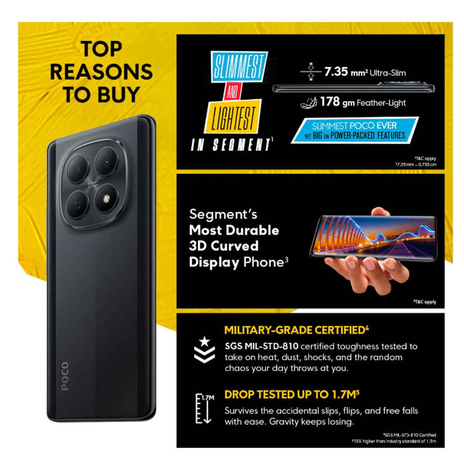 POCO M8 5G | 6GB RAM, 128GB Storage | Carbon Black