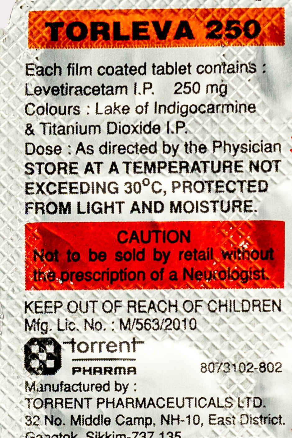Torleva 250 Tablet