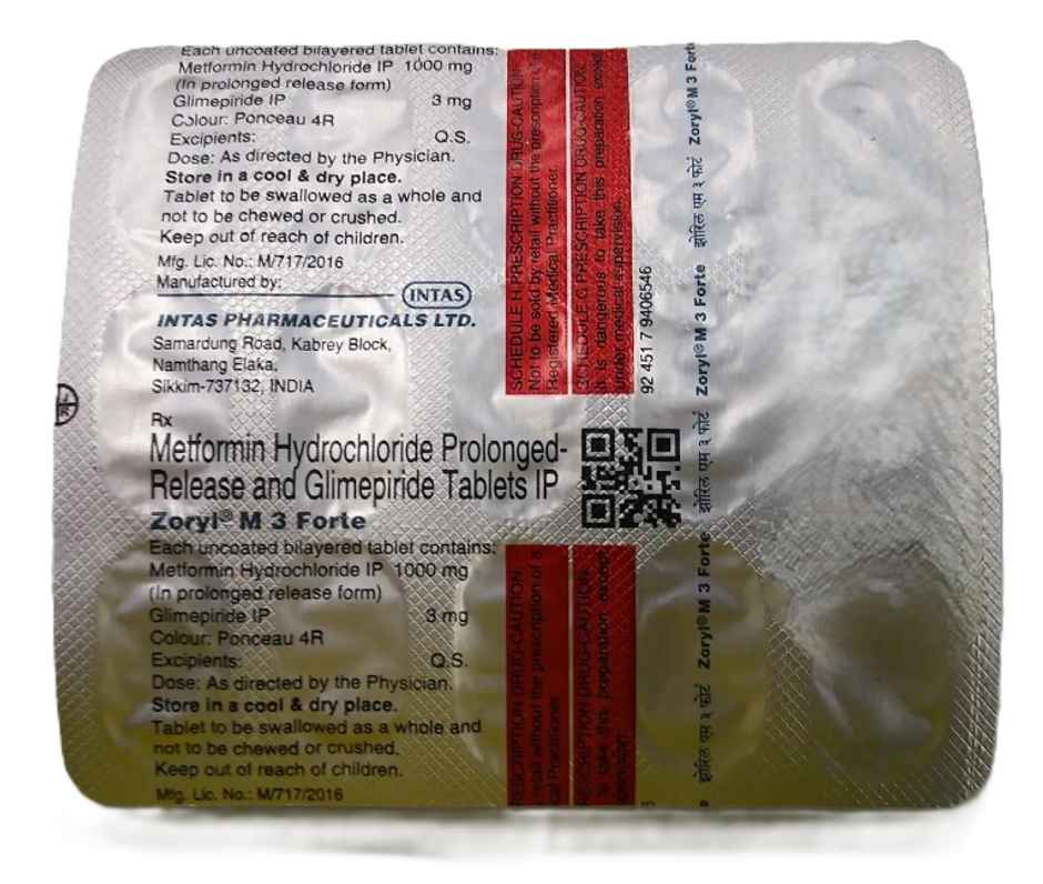 Zoryl M 3 Forte Tablet PR