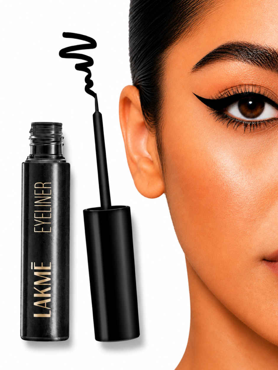 Lakme Unreal Precision Liquid Eye Liner Lightweight & Smudgeproof Eye Liner, Black