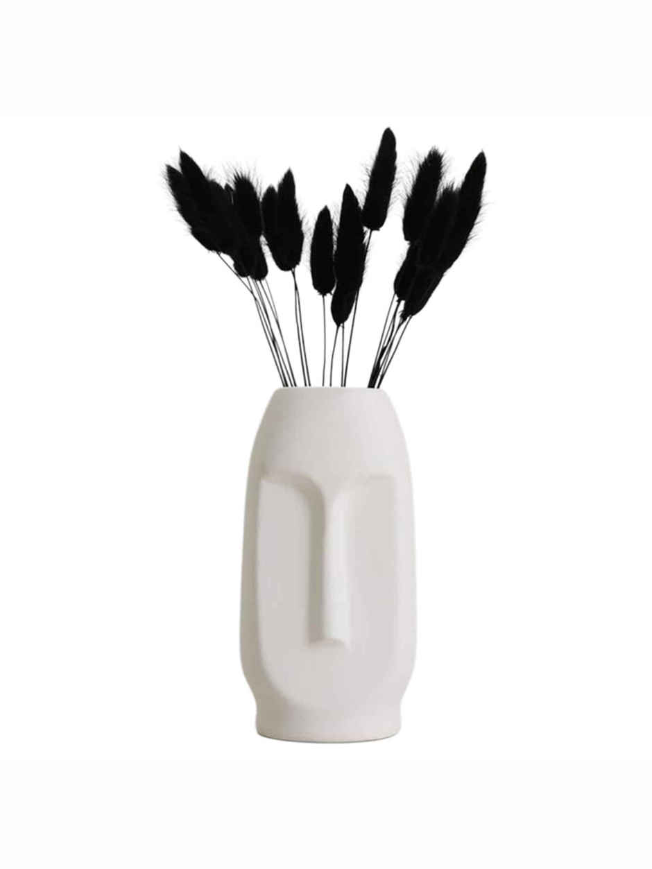 Casacraft by Pepperfry Decorative Viso 6 Inch White Ceramic Vase