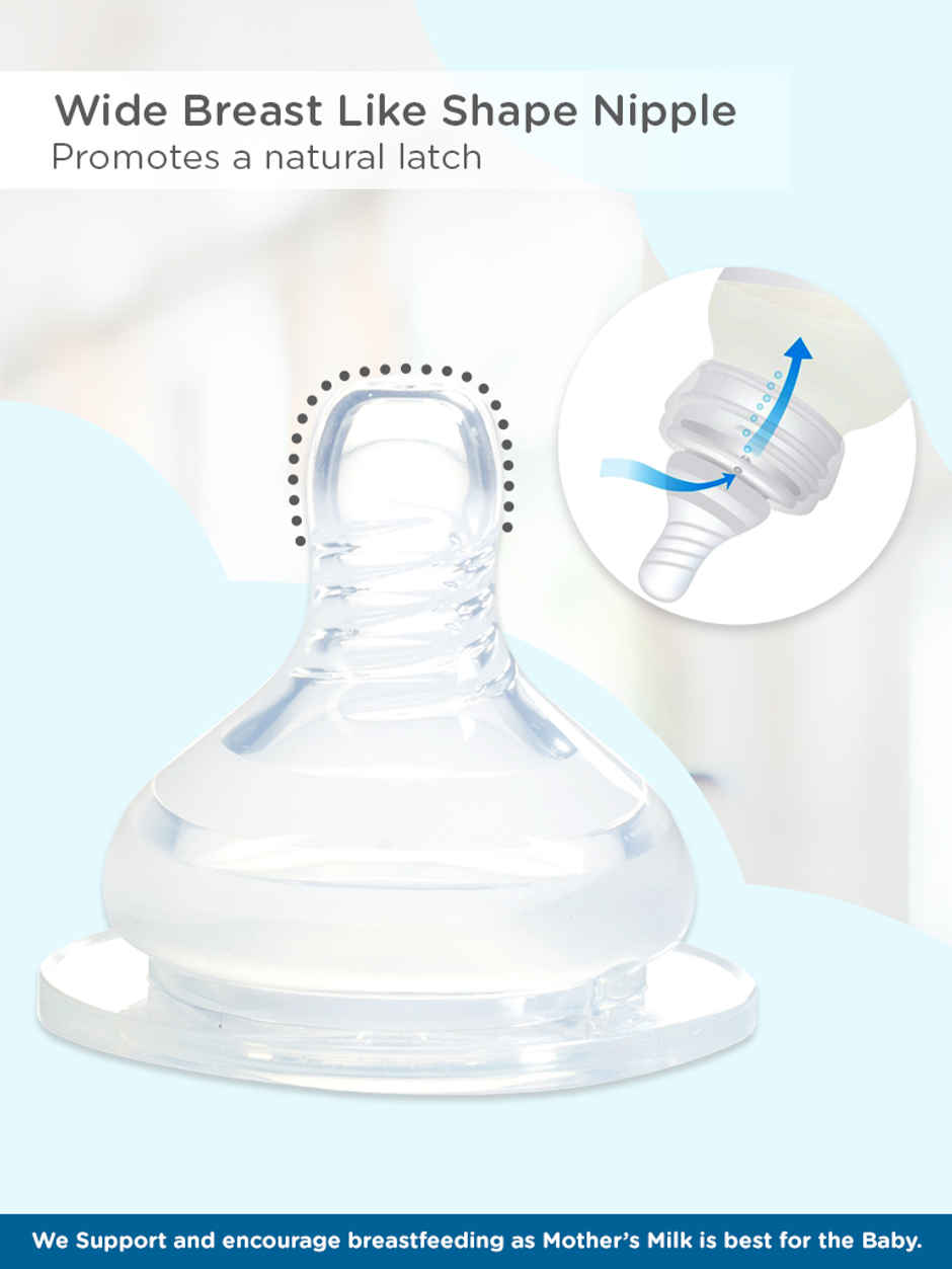 Mee Mee Advanced Milk-Safe Baby Feeding Bottle White