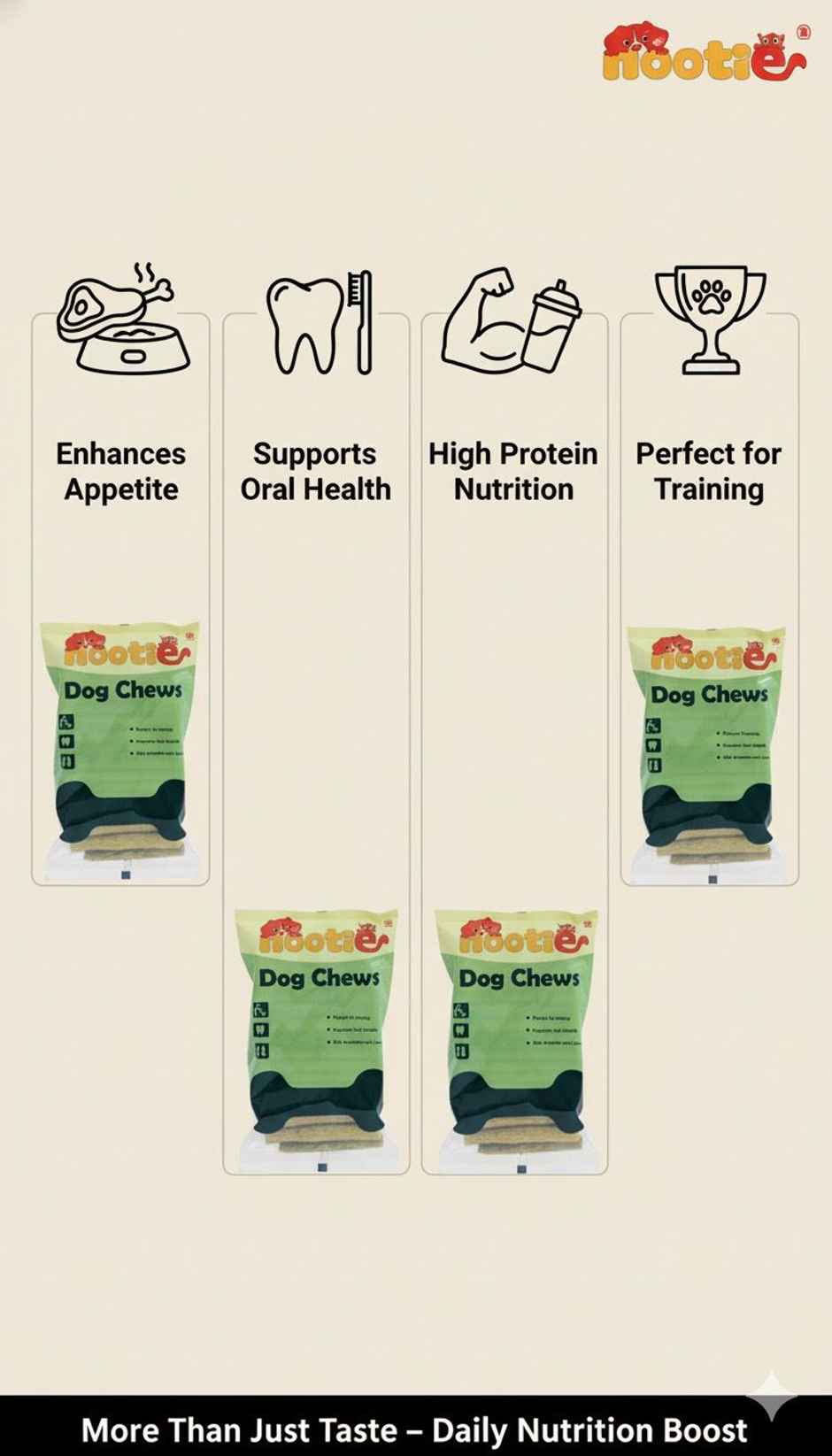 Nootie Chicken Chew Stick Dog Treat | High Protein Natural Chews