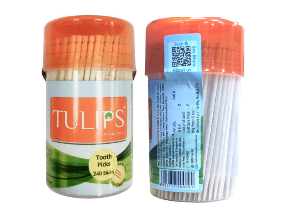 Tulips Wooden Toothpick 240s Jar