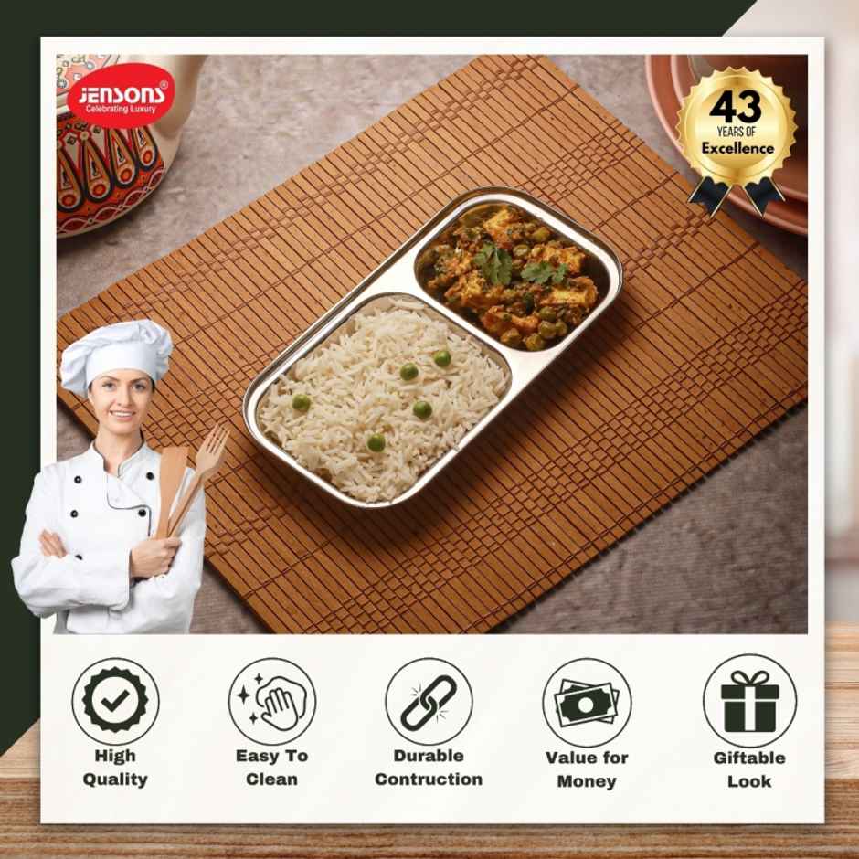 Jensons Stainless Steel 2In1 Small Partation Tray