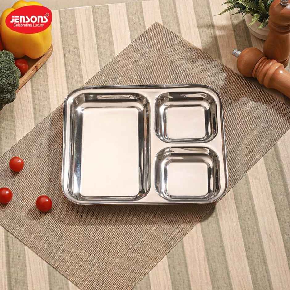 Jensons Stainless Steel Pao Bhaji Plate