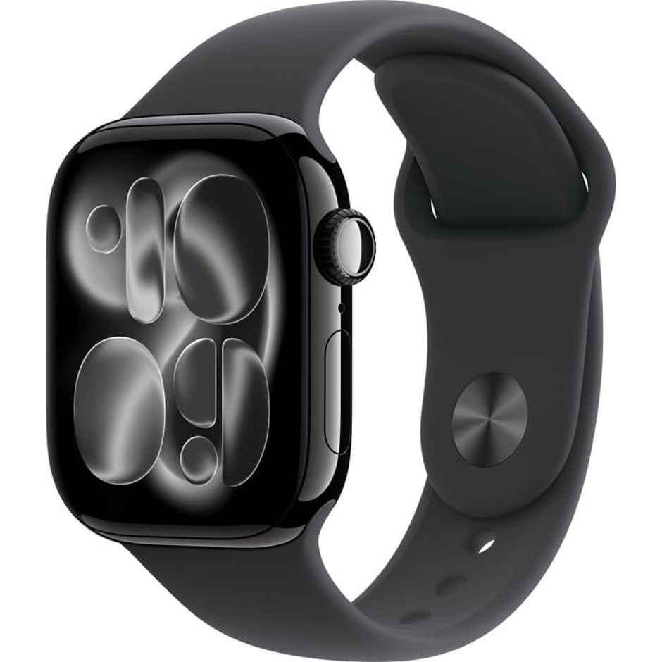 Apple Watch Series 11 GPS 46mm Jet Black Aluminium Case With Black Sport Band - M/L