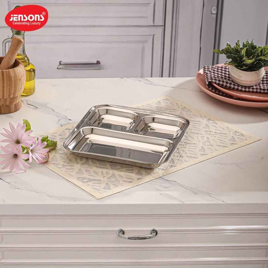 Jensons Stainless Steel Pao Bhaji Plate